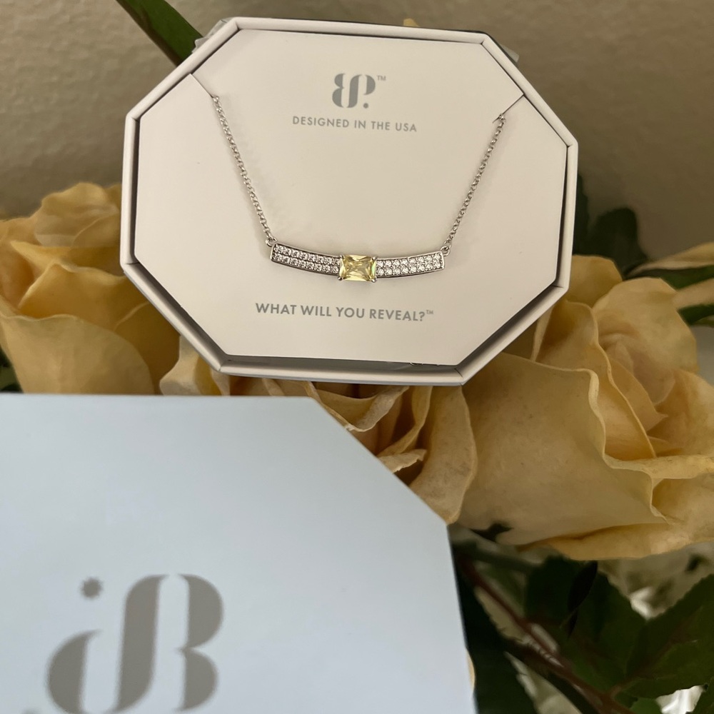 Bomb Party Lemon Necklace “Sunlit Serenity” Rhodium plating
